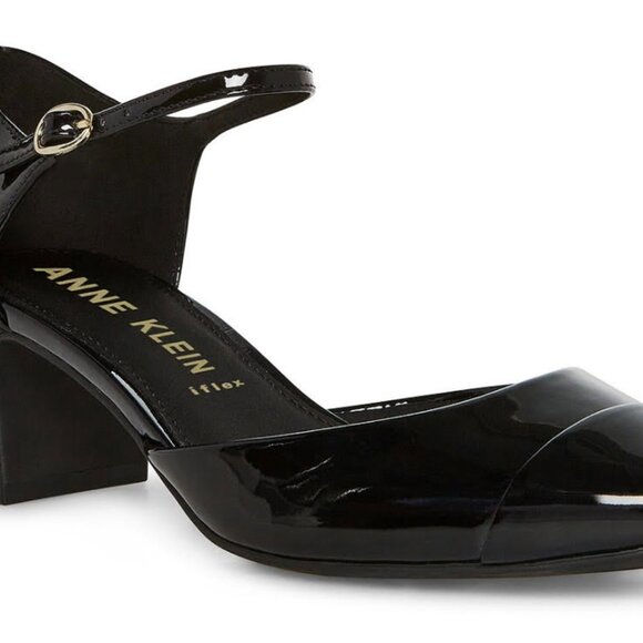 NEW!! Women's Anne Klein Pearle Block Heel Patent Leather Toe Dress Pumps Size10 - Picture 1 of 9